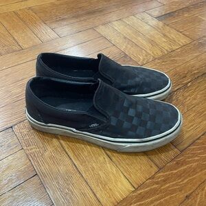 Vans Black Checkered Slip-On Sneakers